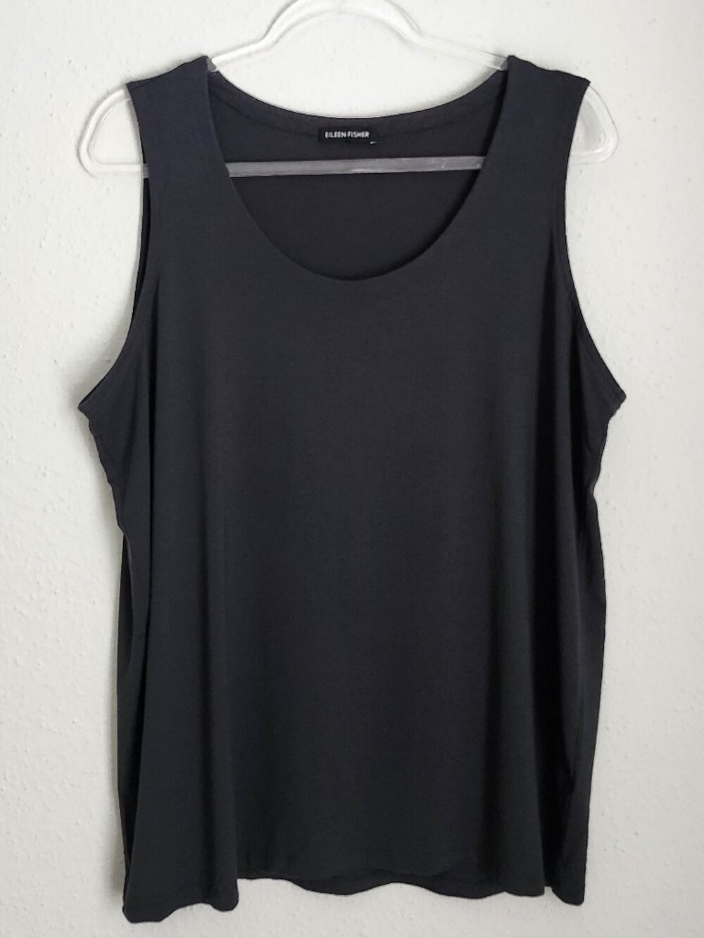 EILEEN FISHER Dark Gray Casual Tank Top